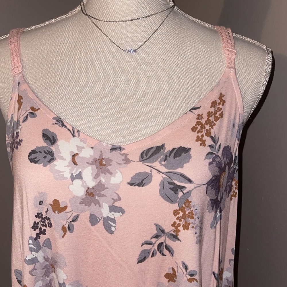 Torrid Pink Floral Camisole with Relaxed Fit - Picture 2 of 4